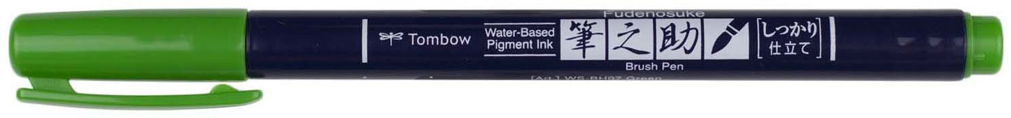 Tombow Fudenosuke Fine Tip Brush Pen -Green