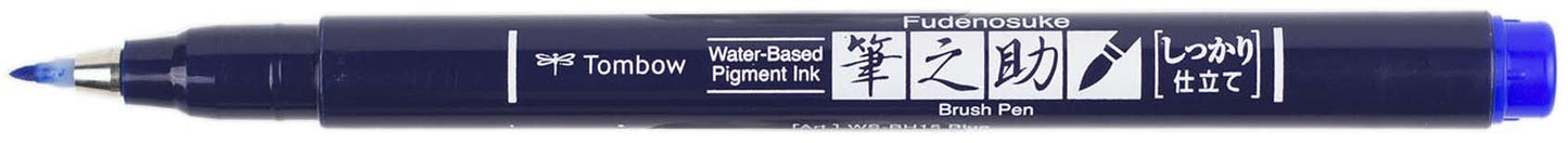 Tombow Fudenosuke Fine Tip Brush Pen -Blue
