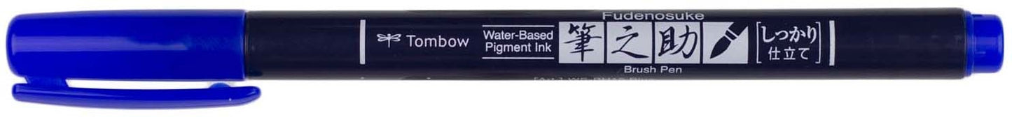 Tombow Fudenosuke Fine Tip Brush Pen -Blue