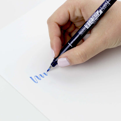 Tombow Fudenosuke Fine Tip Brush Pen -Blue