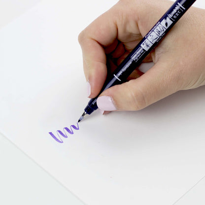 Tombow Fudenosuke Fine Tip Brush Pen -Purple