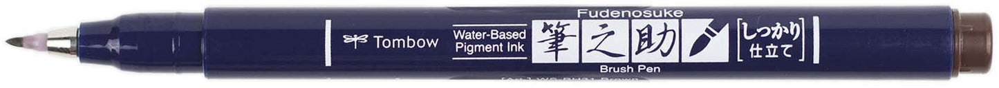 Tombow Fudenosuke Fine Tip Brush Pen -Brown