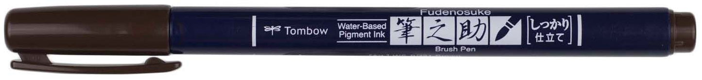 Tombow Fudenosuke Fine Tip Brush Pen -Brown