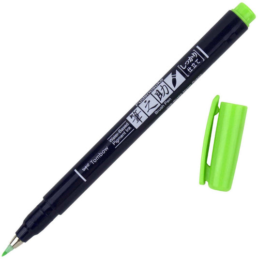 Tombow Fudenosuke Fine Tip Brush Pen -Neon Green