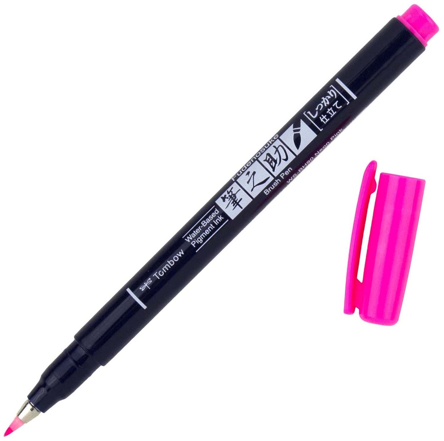 Tombow Fudenosuke Fine Tip Brush Pen -Neon Pink
