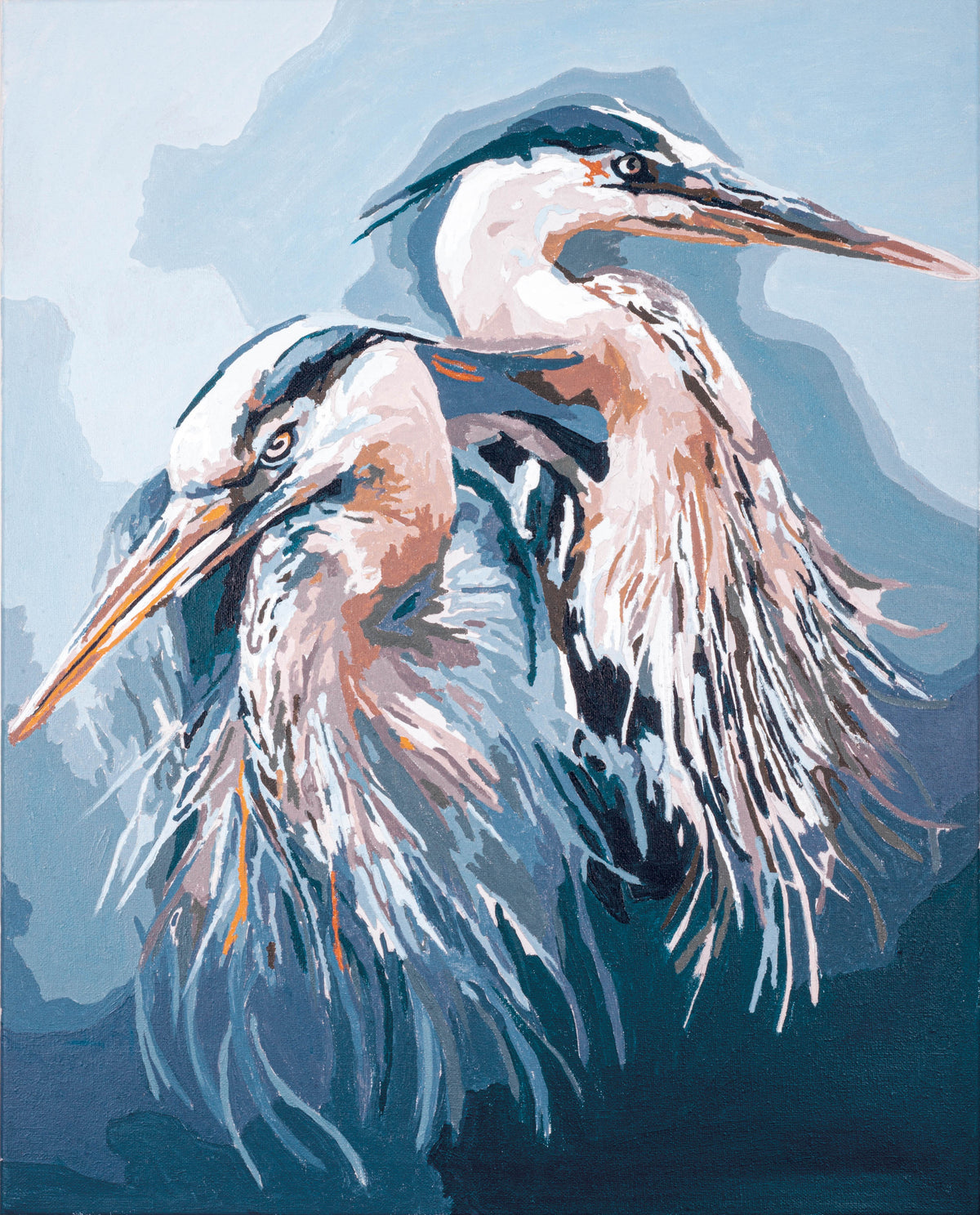 Vervaco Paint By Number Kit 16"X20"-Great Blue Herons