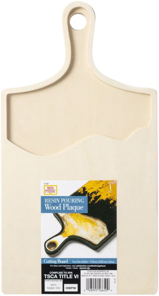 Mod Podge Cutting Board Pouring Plaque -7"X13"X0.5"