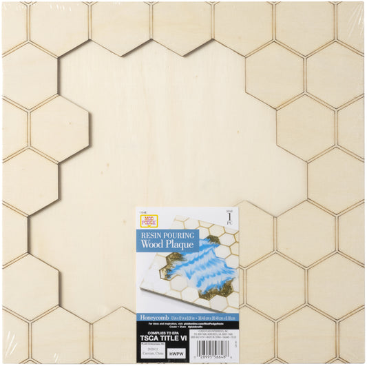 Mod Podge Honeycomb Pouring Plaque -12"X12"X0.125"