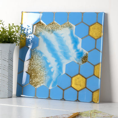 Mod Podge Honeycomb Pouring Plaque -12"X12"X0.125"