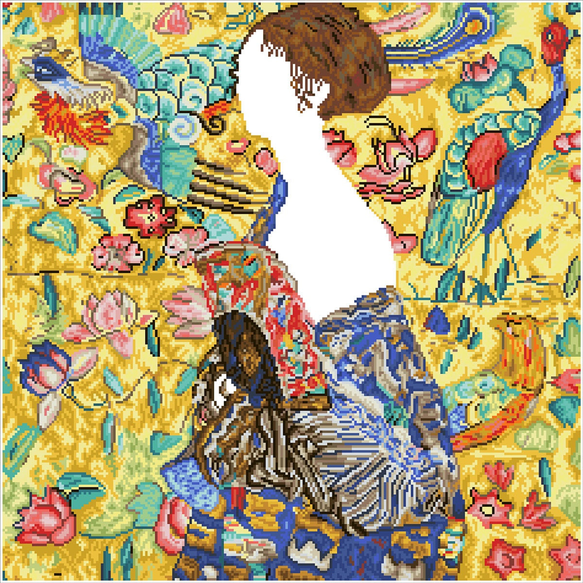 Diamond Dotz Diamond Art Kit 26.4"X26.4"-Lady With Fan