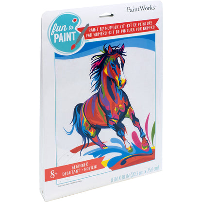 Paint Works Paint By Number Kit 8"x10"-Colorful Horse
