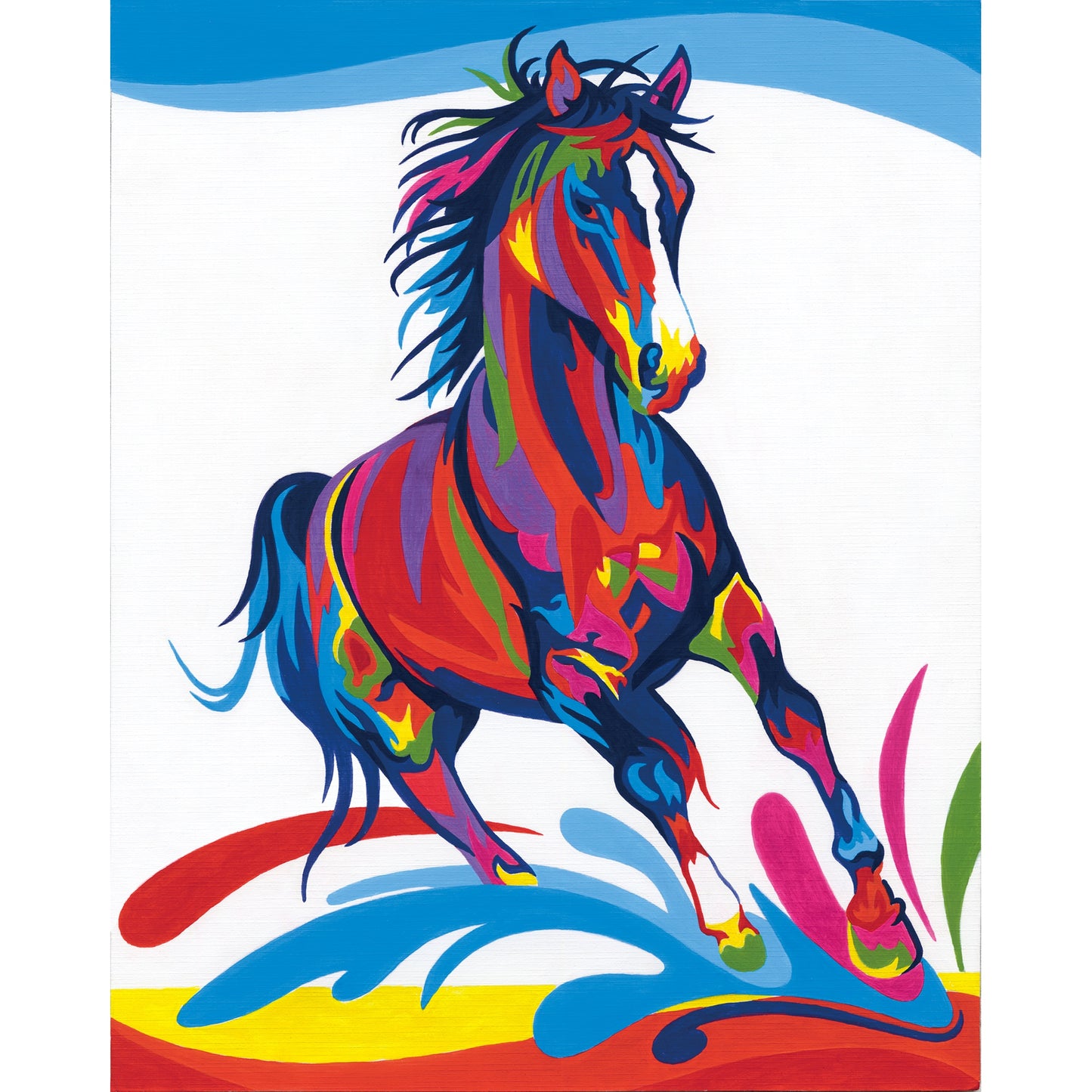 Paint Works Paint By Number Kit 8"x10"-Colorful Horse