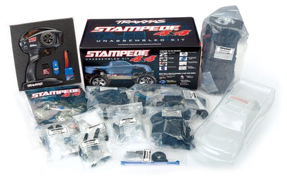 Discontinued - Stampede 4X4 Assembly Kit: 1/10 Scale 4WD Chassis. Ready-To-Race with TQ 2.4GHz radio system and XL-5 ESC (fwd/rev).