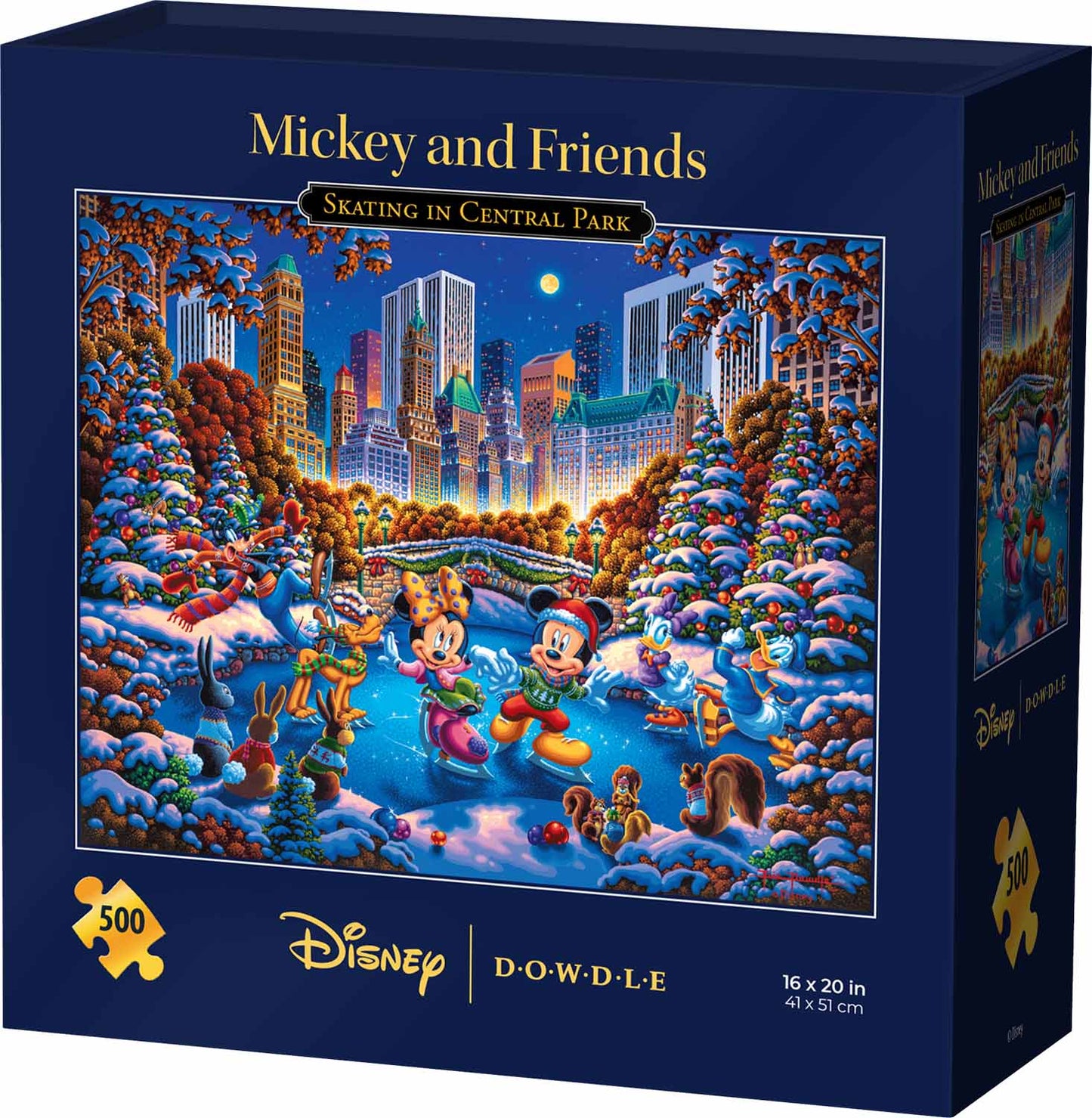 Mickey & Friends Skating in Central Park - 500 Piece Traditional Puzzle