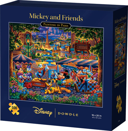 Mickey & Friends Painting in Paris - 500 Piece Traditional Puzzle