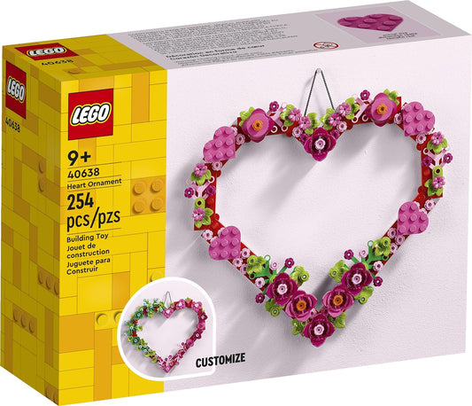 LEGO Heart Ornament Building Toy Kit, Heart Shaped Arrangement of Artificial Flowers, Great Gift for Valentine's Day, Unique Arts & Crafts Activity for Kids, Girls and Boys Ages 9 and Up, 40638 Visit the LEGO Store
