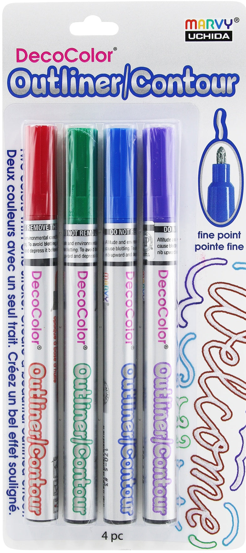 DecoColor Outliner Paint Marker Set 4/Pkg-