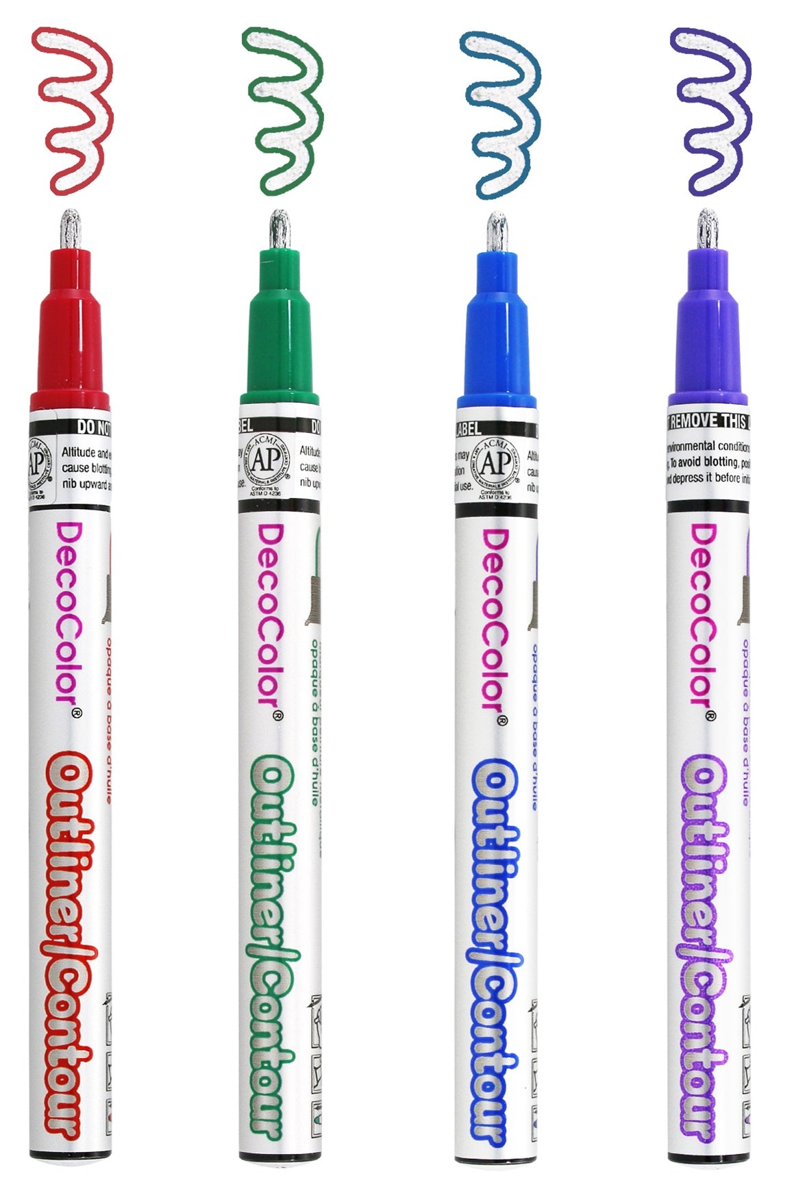 DecoColor Outliner Paint Marker Set 4/Pkg-