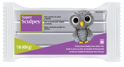Super Sculpey Polymer Clay 1lb-Gray