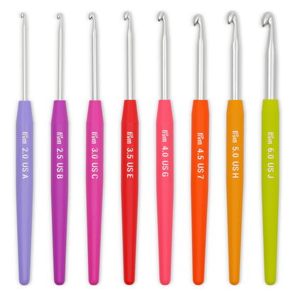 Prym Soft Grip Crochet Hook Set 8/Pkg-Sizes A/2mm To J/6mm