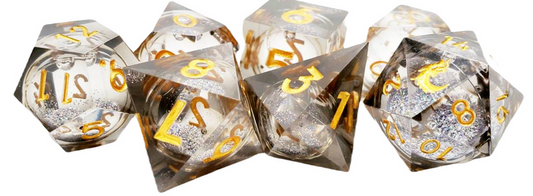 Old School Sharp Edged 35mm D20: Liquid Infused - Obsidian Fury