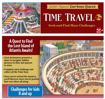 Fox Chapel Publishing - Curious Quest: Time Travel - Seek-and-Find Maze Challenges