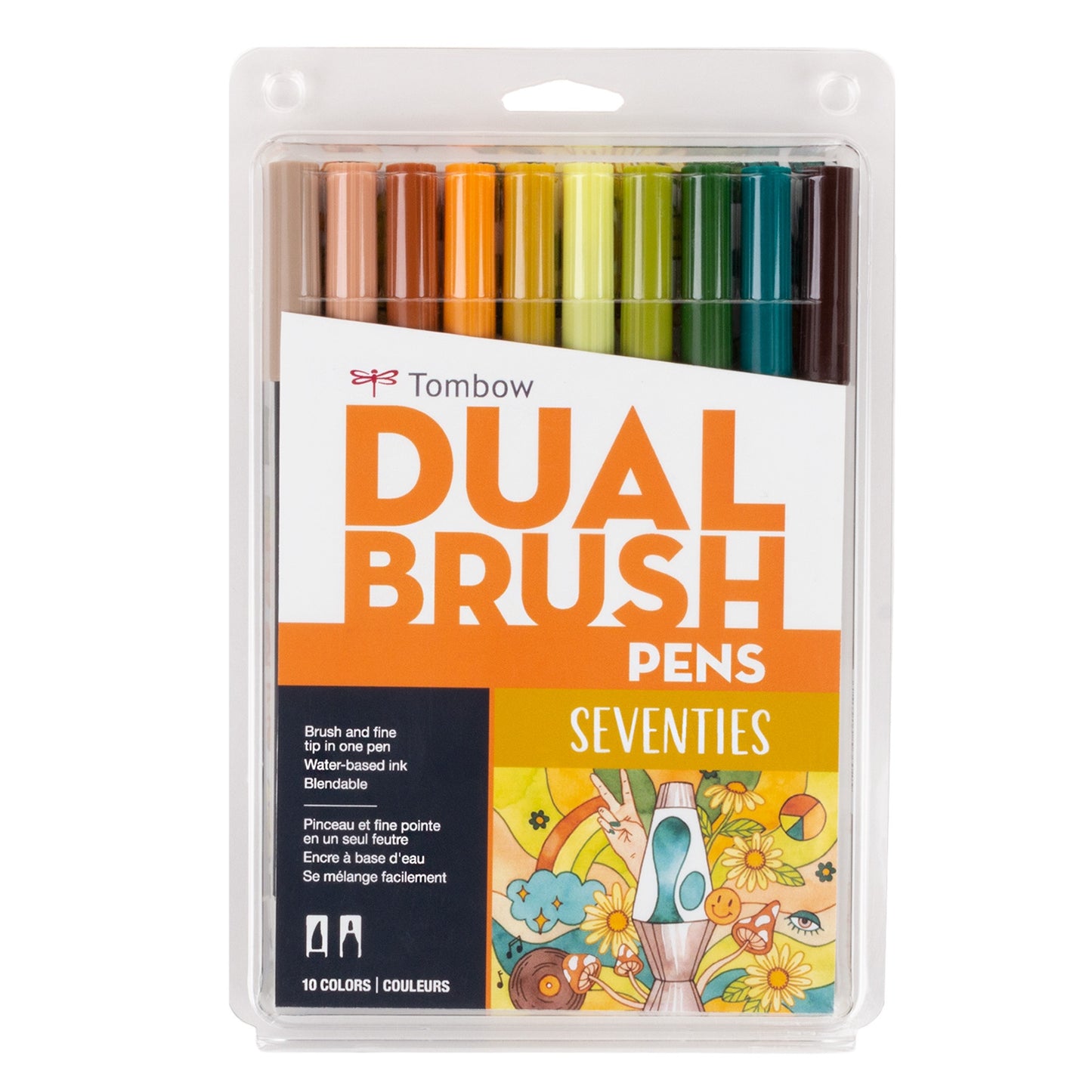 Tombow Dual Brush Pens 10/Pkg-Primary