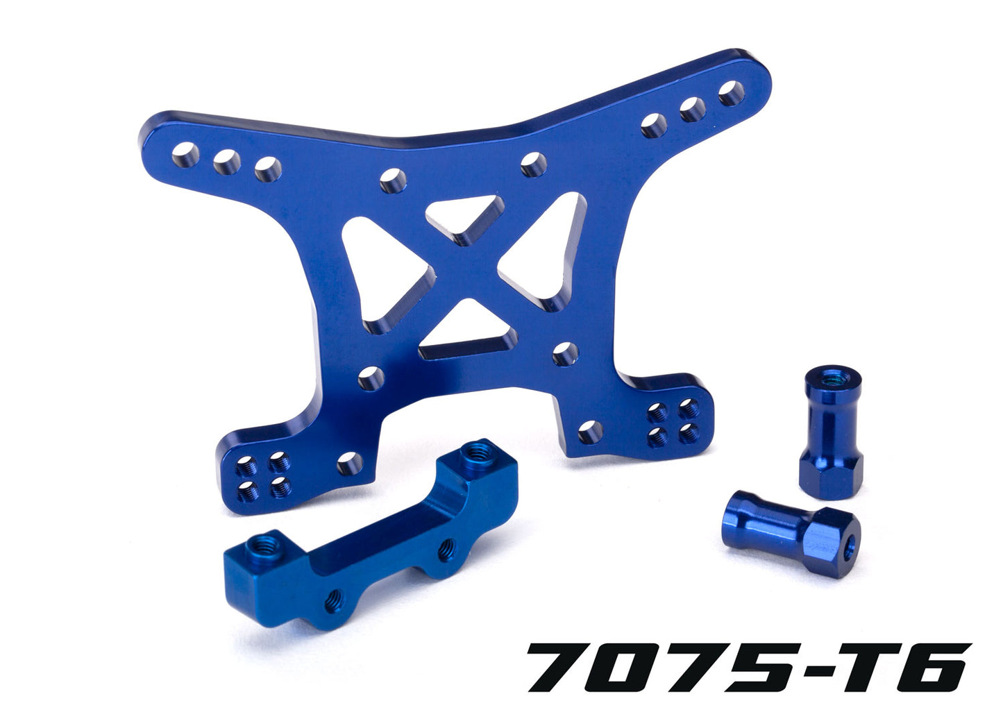 Shock tower front 7075-T6 aluminum (blue-anodized)