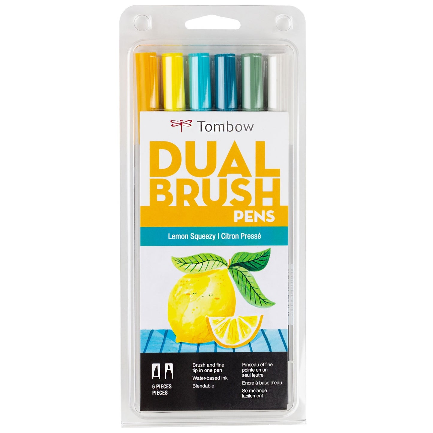 Tombow Dual Brush Markers 6/Pkg-Very Berry