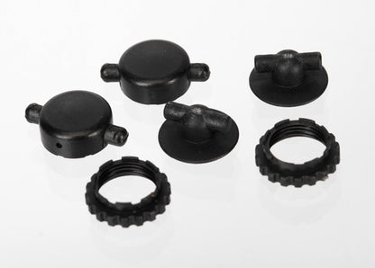 Caps & spring retainers GTR shocks (upper cap (2) upper retainer (2) lower retainer (2))