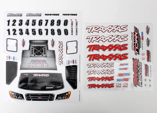 Decal sheets 1/16 Slash 4WD team truck