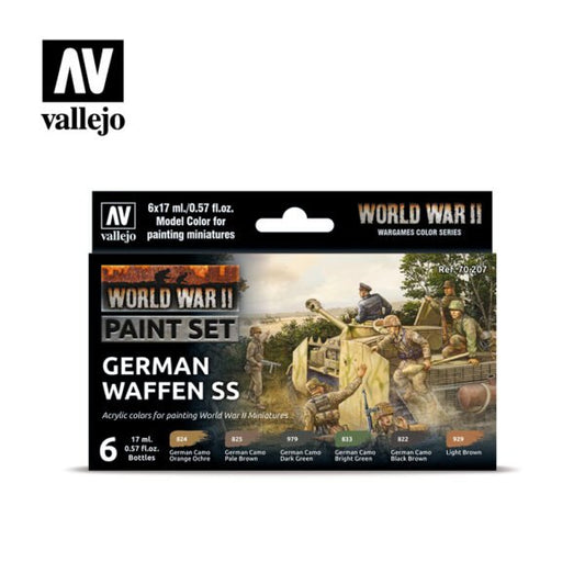 70.207 WWII German Waffen SS - Model Color Wargames Color Series 17ml 6pc
