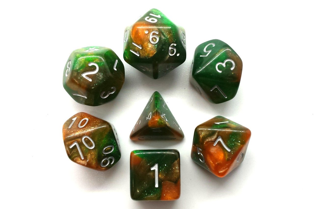 Galaxy- Emerald & Orange
