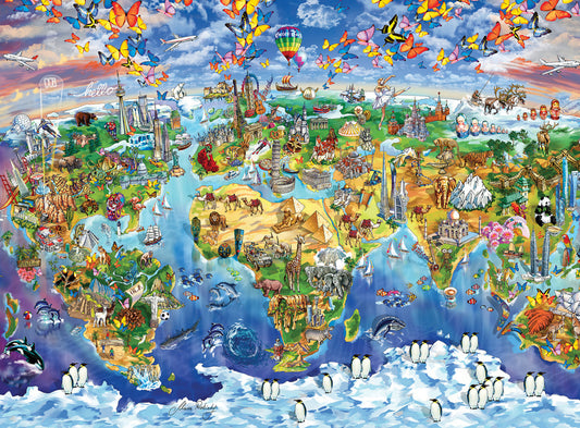 THE WORLD 100 PIECE RIGHT FIT KIDS PUZZLE