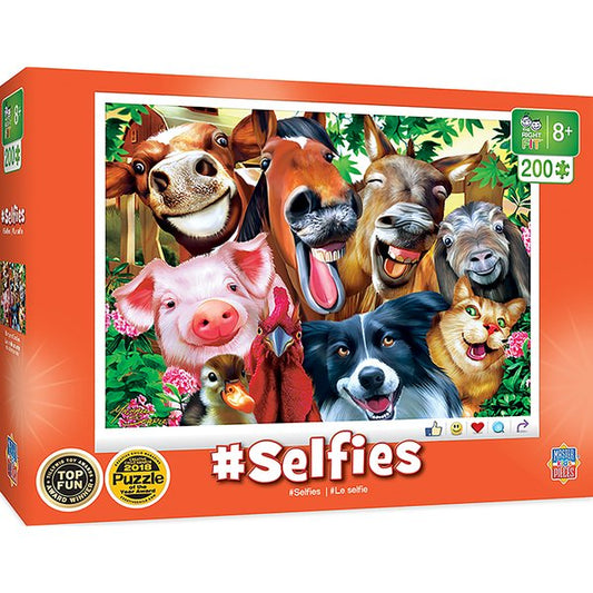 SELFIES - BARNYARD BESTIES RIGHT FIT 200 PIECE KIDS PUZZLE