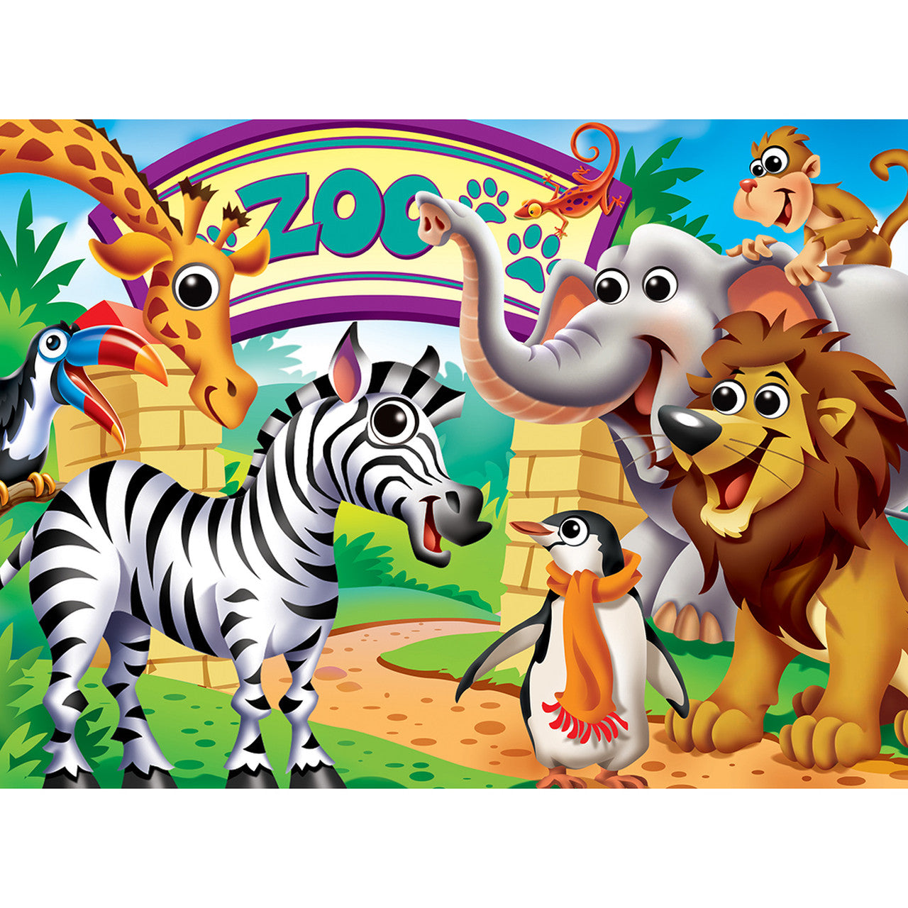 Googly Eyes - Zoo Animals 48pc Puzzle