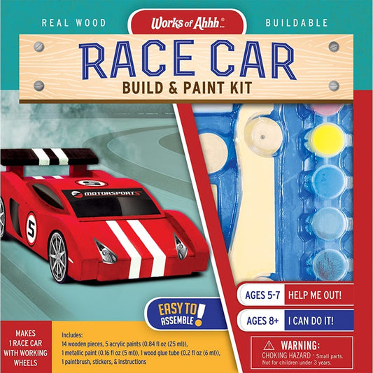 Buildable Wood Paint Kit - Race Car
