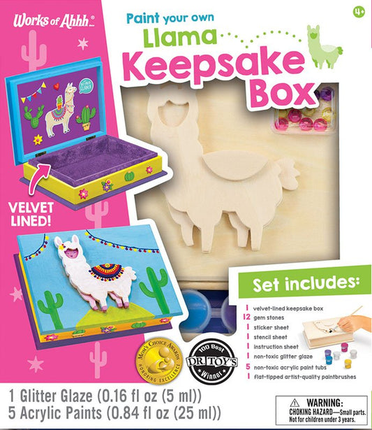 Classic Wood Paint Kit - Llama Keepsake Box