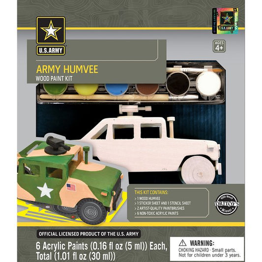 U.S. ARMY HUMVEE LICENSED WOOD PAINT KIT