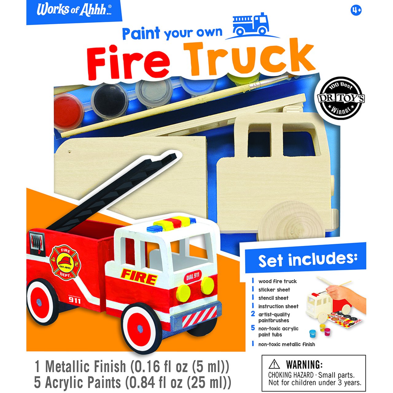 FIRETRUCK WOOD PAINT KIT