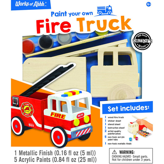 FIRETRUCK WOOD PAINT KIT