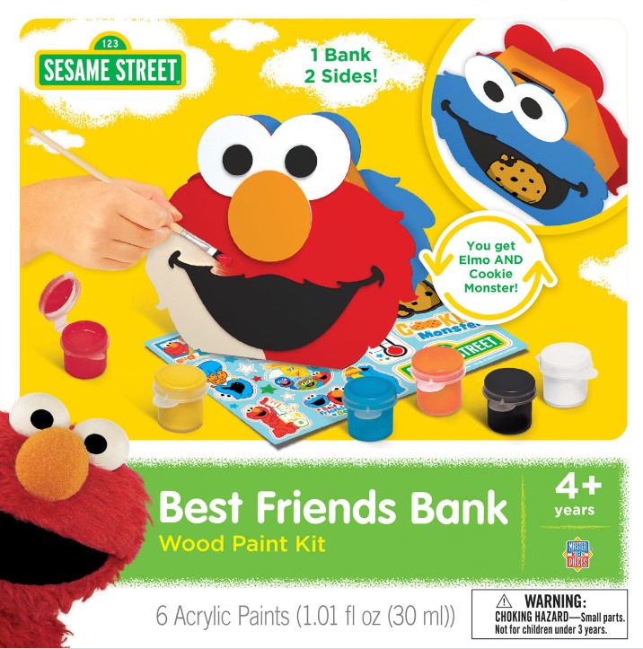 Sesame Street - Character Bank Wood Paint Kit