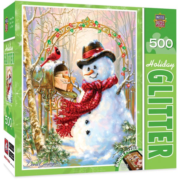 HOLIDAY GLITTER LETTERS TO FROSTY - FROSTY THE SNOWMAN 500 PIECE JIGSAW PUZZLE