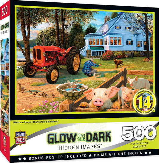 Hidden Images Glow In The Dark - Welcome Home 500pc Puzzle