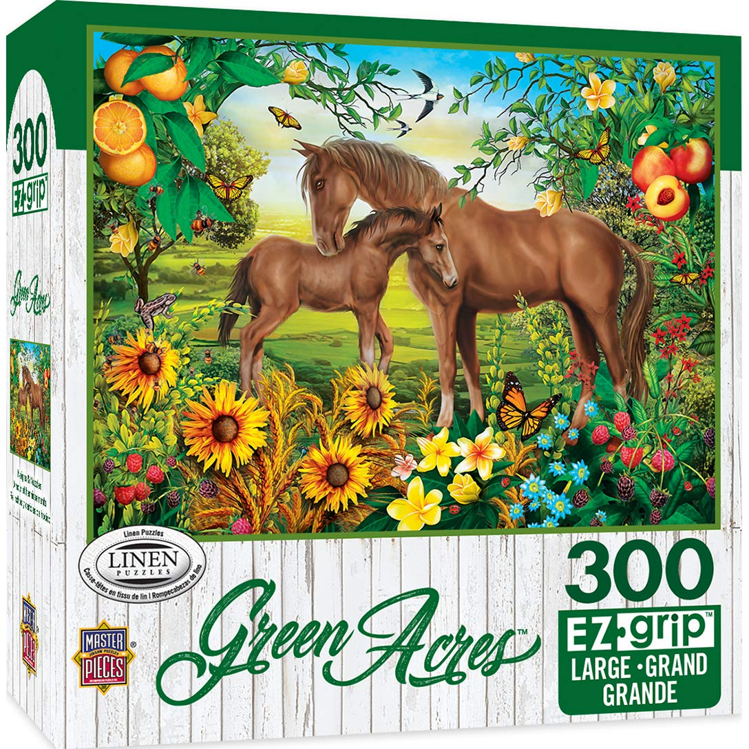 GREEN ACRES LINEN - NEIGHS & NUZZLES LARGE 300 PIECE EZGRIP JIGSAW PUZZLE