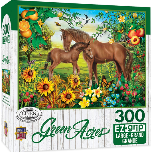 GREEN ACRES LINEN - NEIGHS & NUZZLES LARGE 300 PIECE EZGRIP JIGSAW PUZZLE