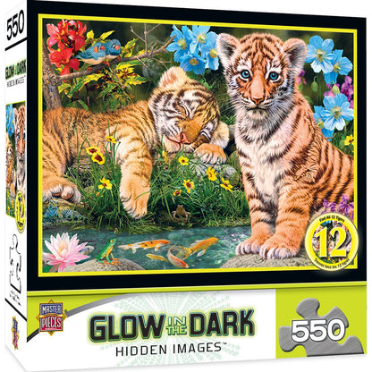 HIDDEN IMAGE GLOW IN THE DARK - A WATCHFUL EYE 550 PIECE JIGSAW PUZZLE