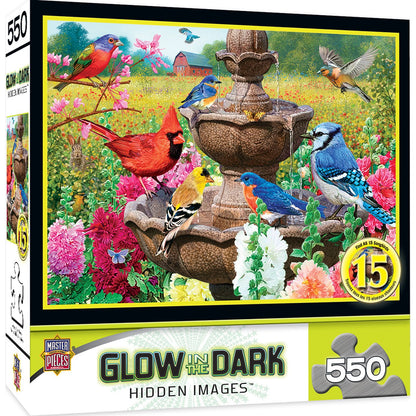 HIDDEN IMAGE GLOW IN THE DARK - GARDEN OF SONG 550 PIECE JIGSAW PUZZLE