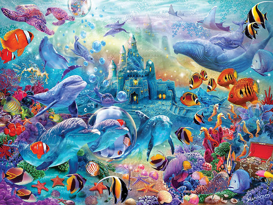 Hidden Images Glow In The Dark - Sea Castle Delight 500pc Puzzle