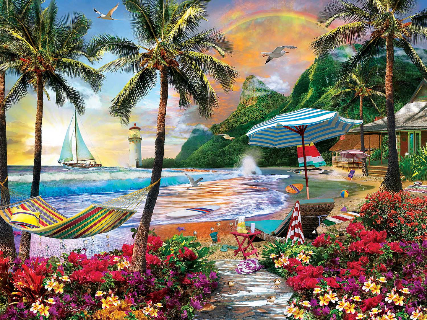 Paradise Beach - Hawaiian Life 550pc Puzzle